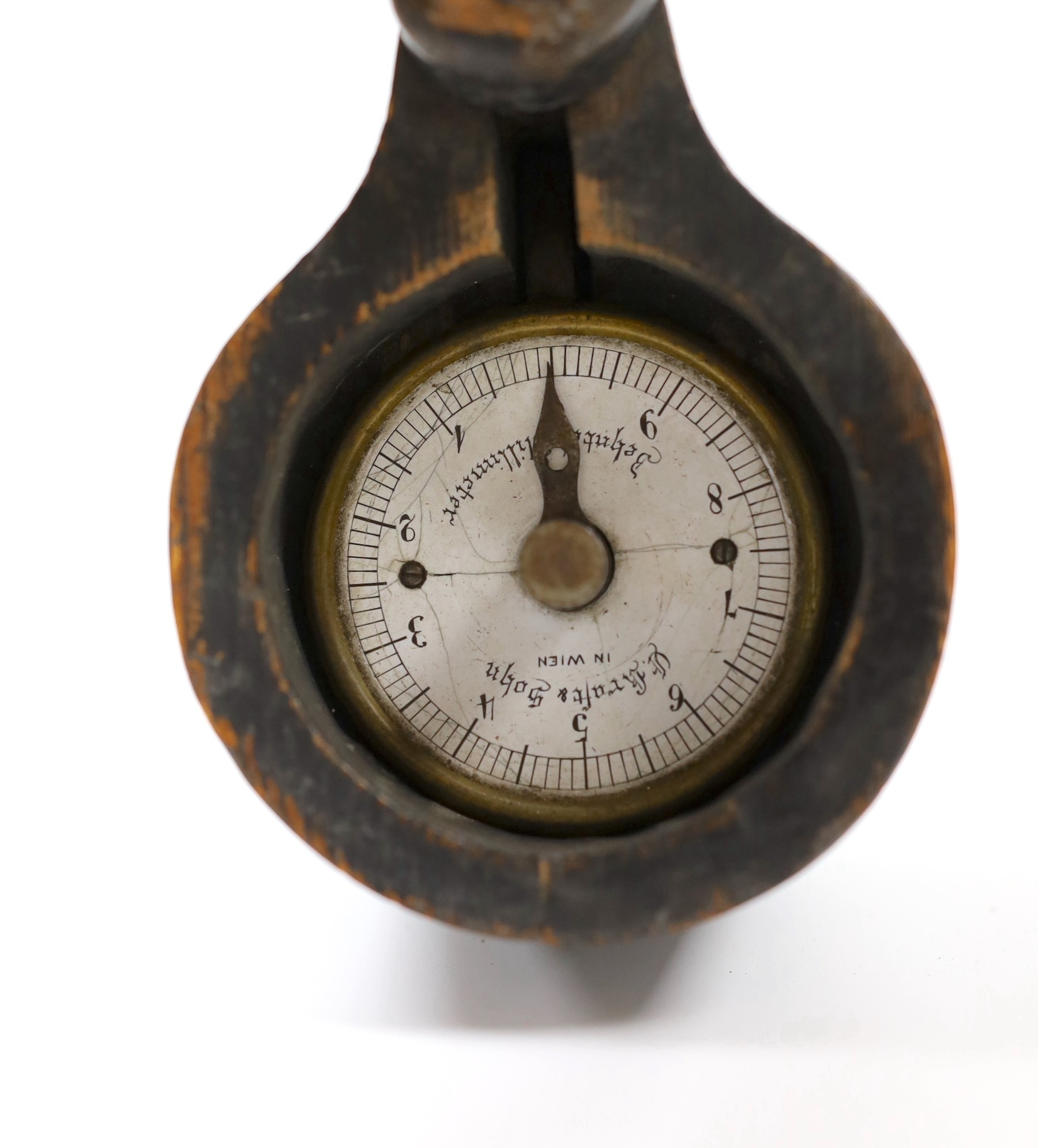 A German micrometer in painted pine case